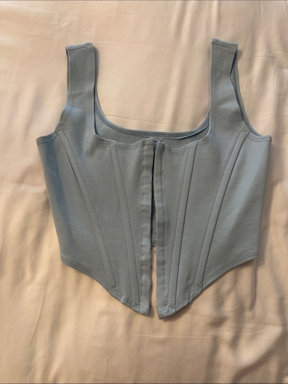 ASOS Light Blue Corset Tank Top